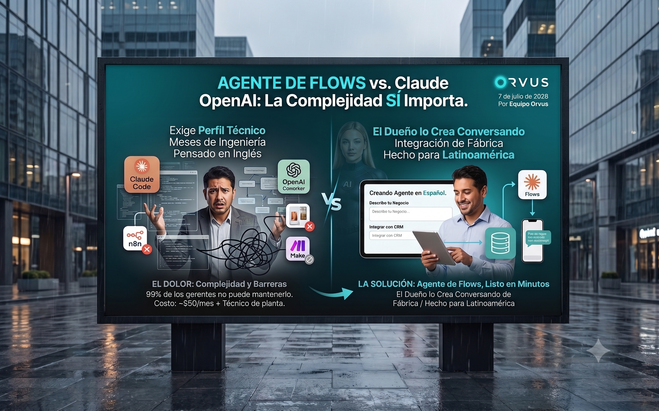 Agente de Flows vs. un agente de Claude o el Coworker de OpenAI: la complejidad importa