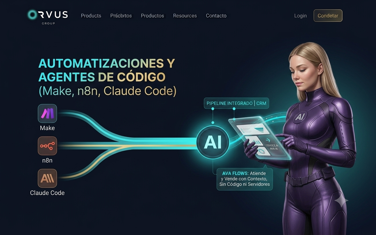 Agente de atención y ventas vs. Make, n8n y Claude Code: no es lo mismo
